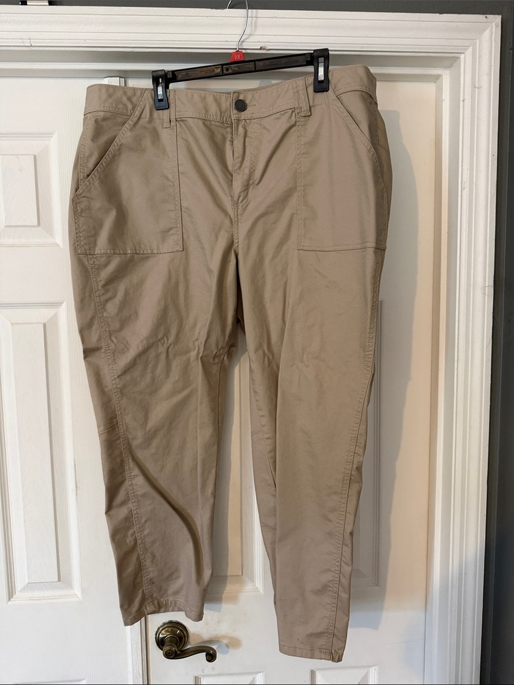 Lane Bryant Khaki/Tan Chino Crop Pants